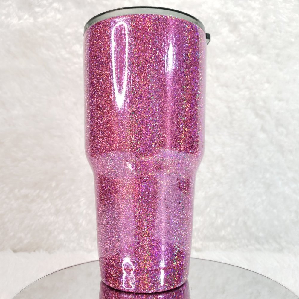 Holographic Berry Pink Tumbler  30oz